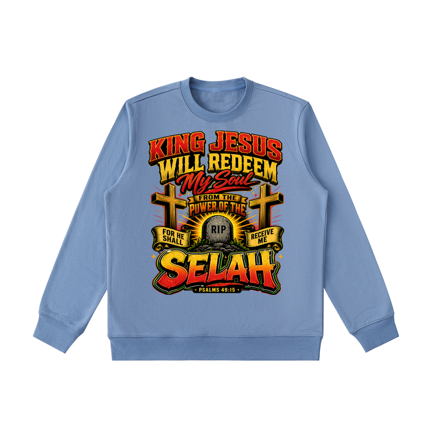 Psalms 49:15 Essential Heavyweight Crewneck  Sweatshirt