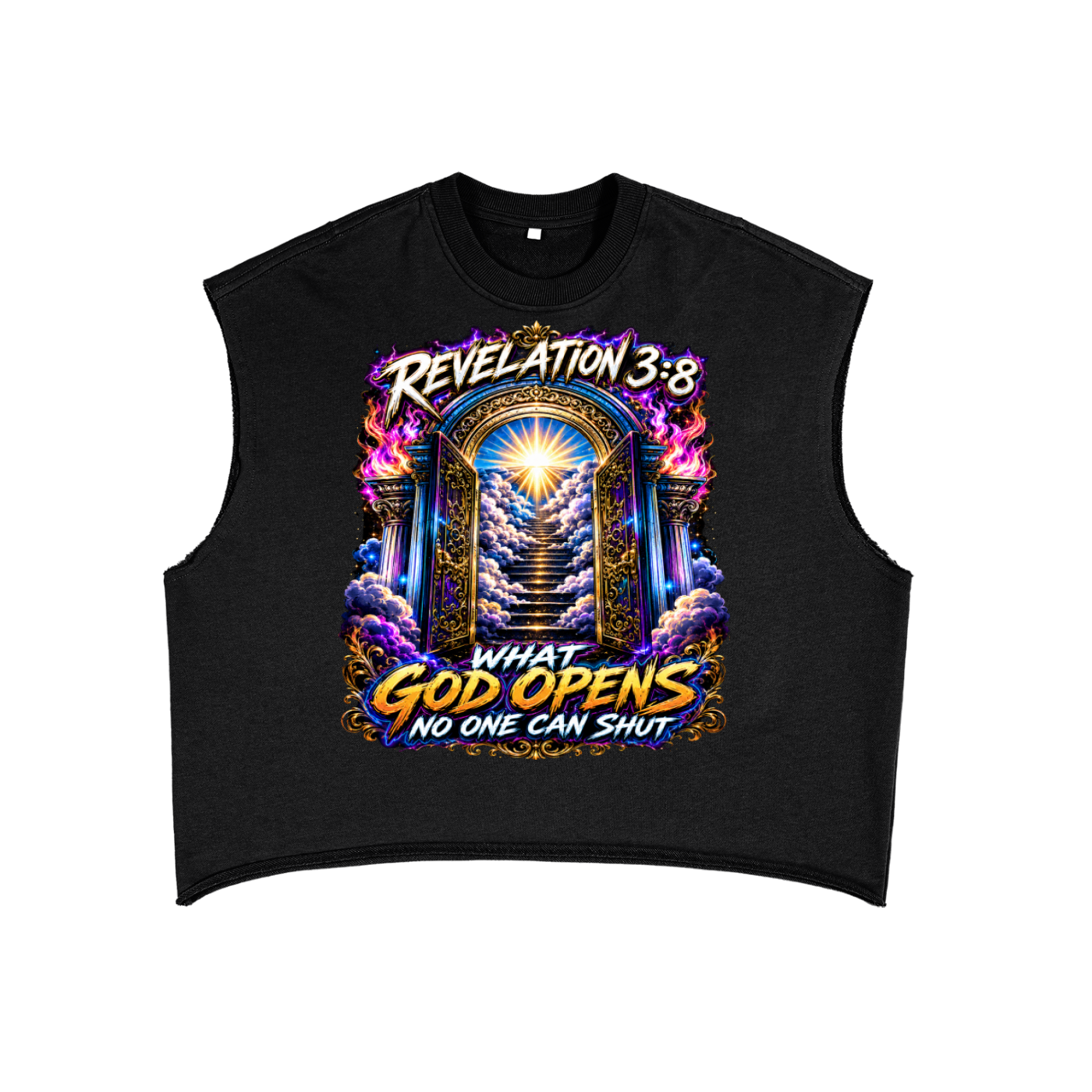 Revelation 3:8 French Terry Boxy Tank Top