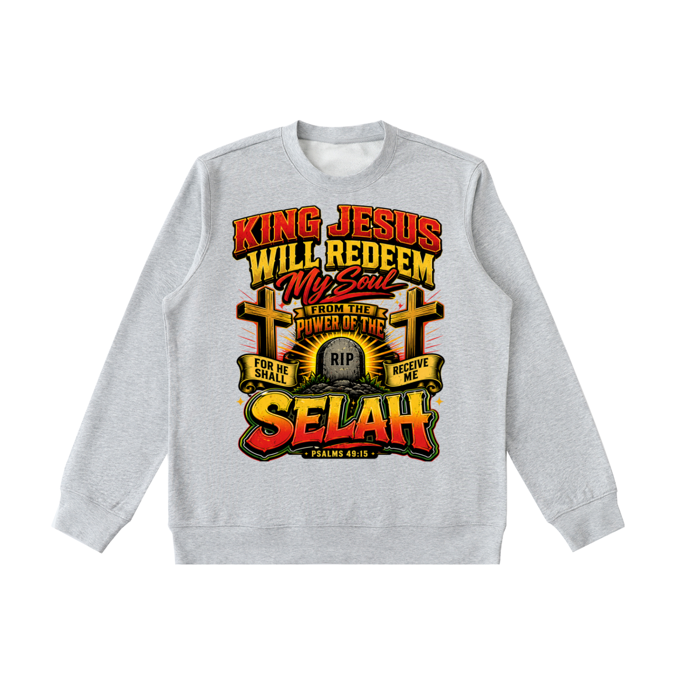 Psalms 49:15 Essential Heavyweight Crewneck  Sweatshirt