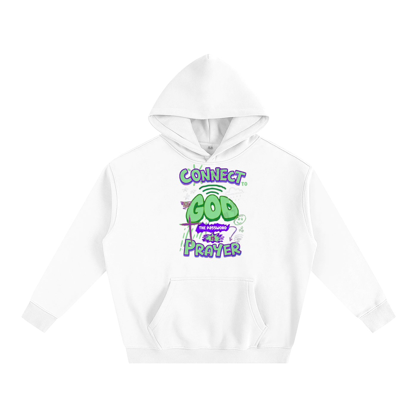 "Connect with God" Oversize Fleeced Hoodie