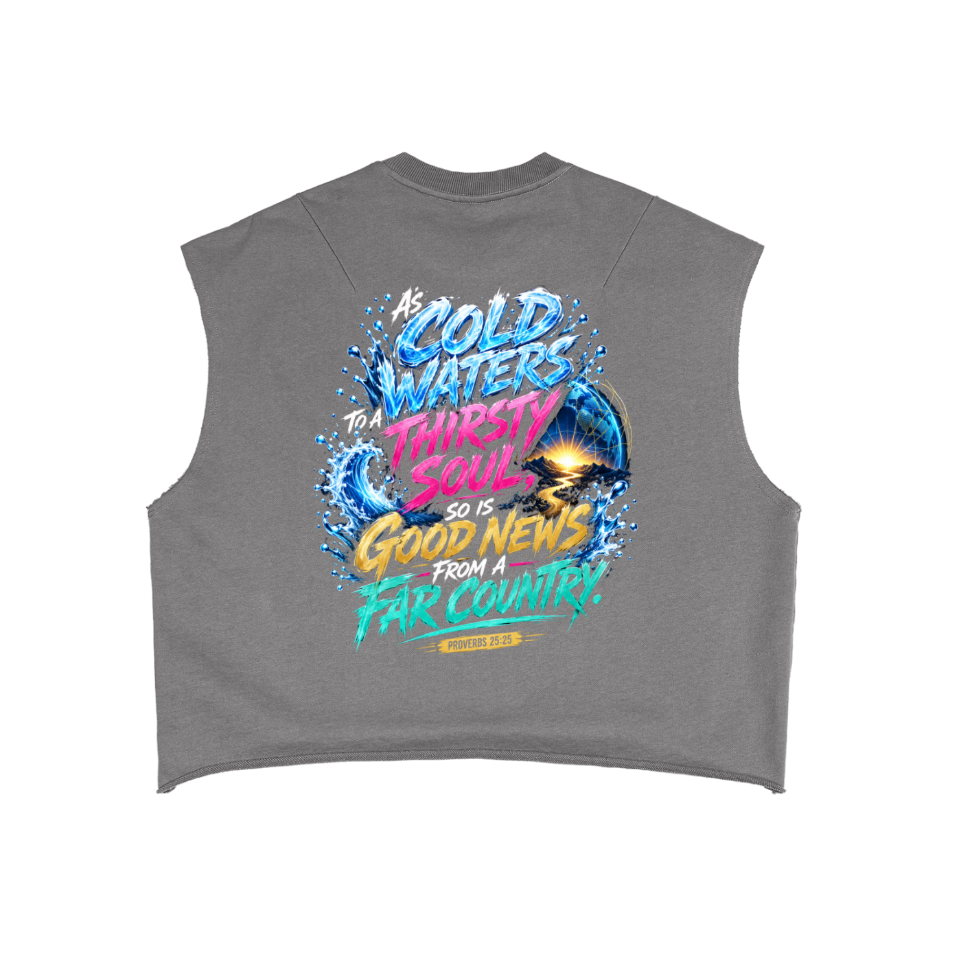 John 4:14 French Terry Boxy Tank Top