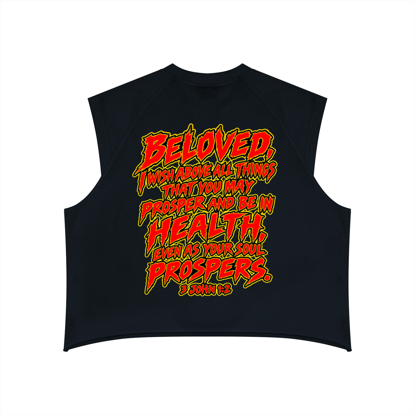 Jesus Saves 3 John 1:2 Men’s Boxy Raw Hem Tank Top