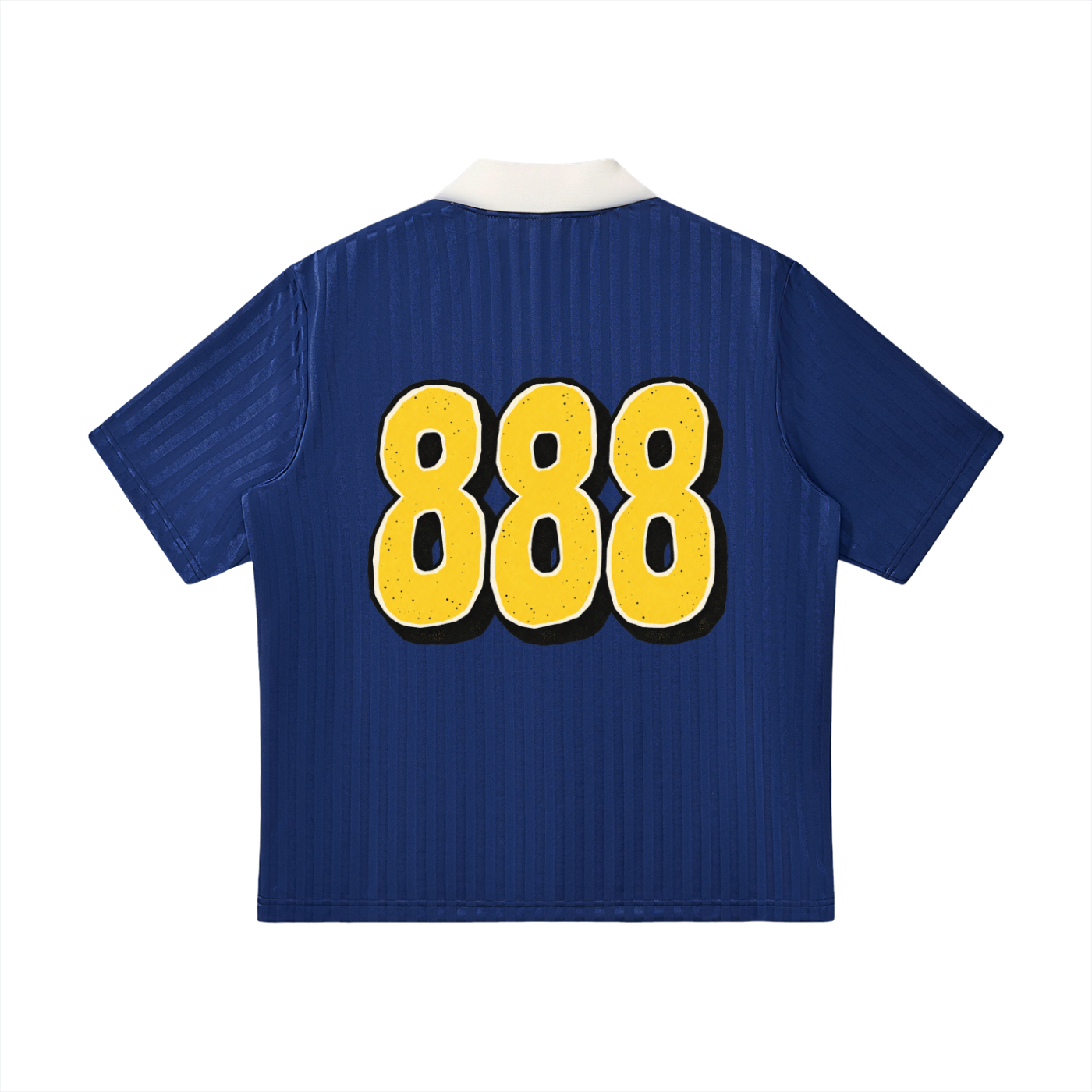 888 Contrast Collar Striped Soccer Jersey