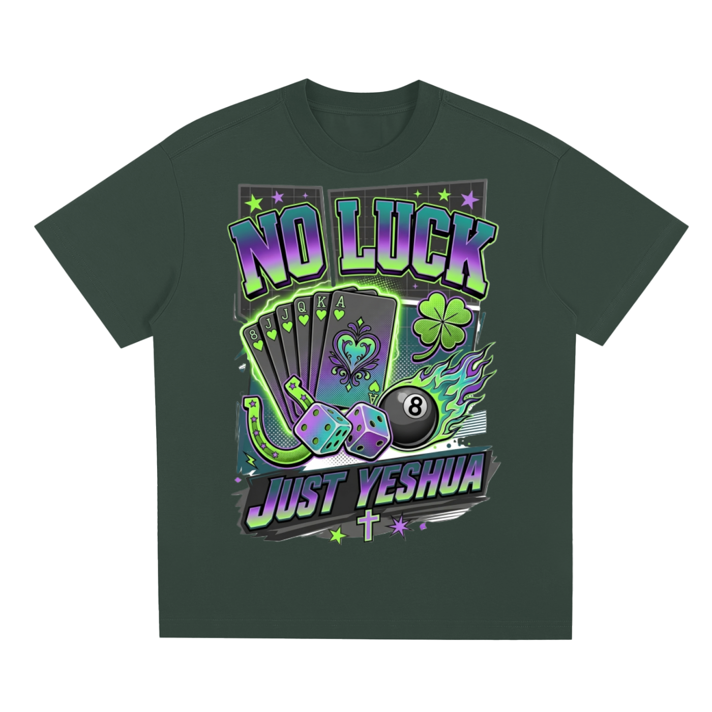 No Luck Just Yeshu/Preach Sorona Quick-Dry Cooling T-Shirt