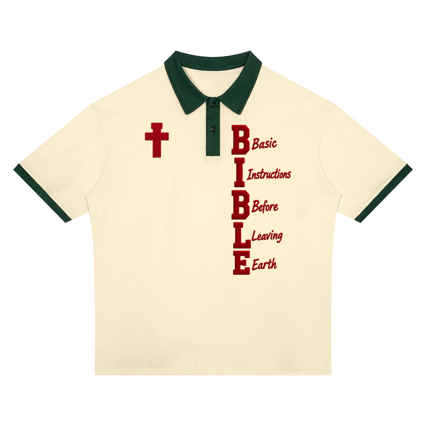 BIBLE Unisex Color Block Polo Shirt