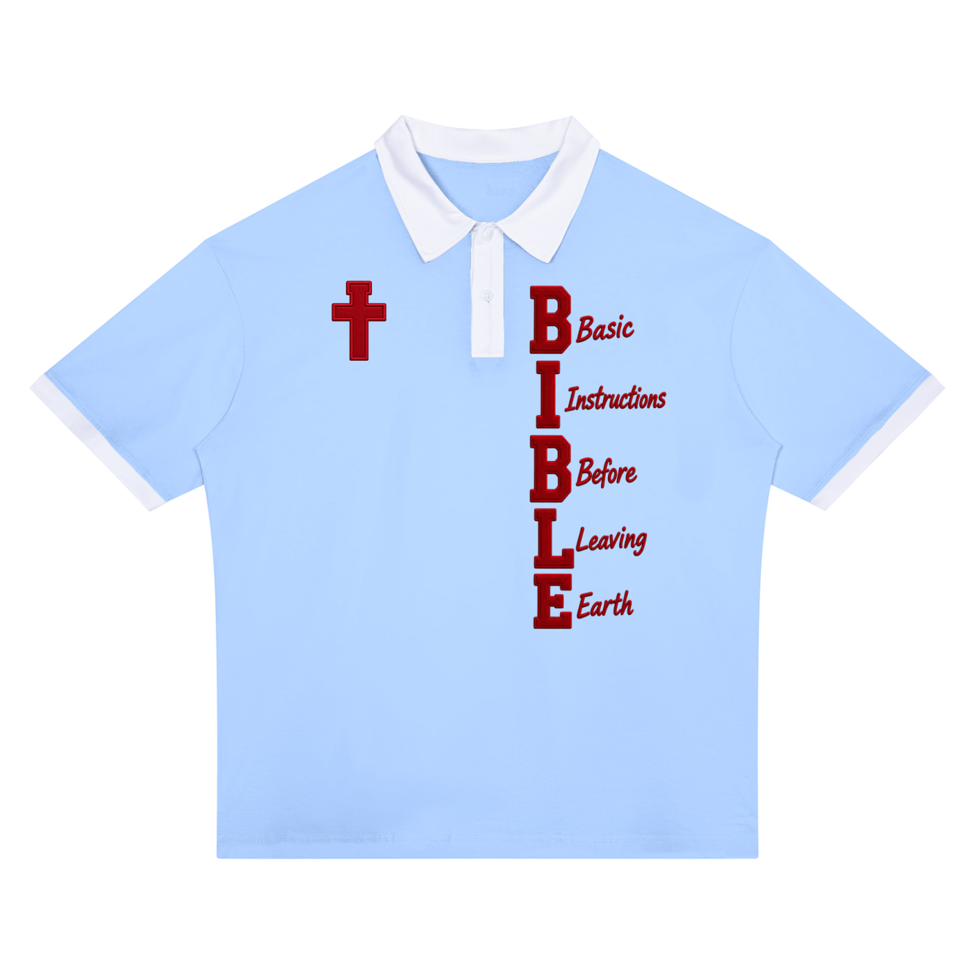 BIBLE Unisex Color Block Polo Shirt