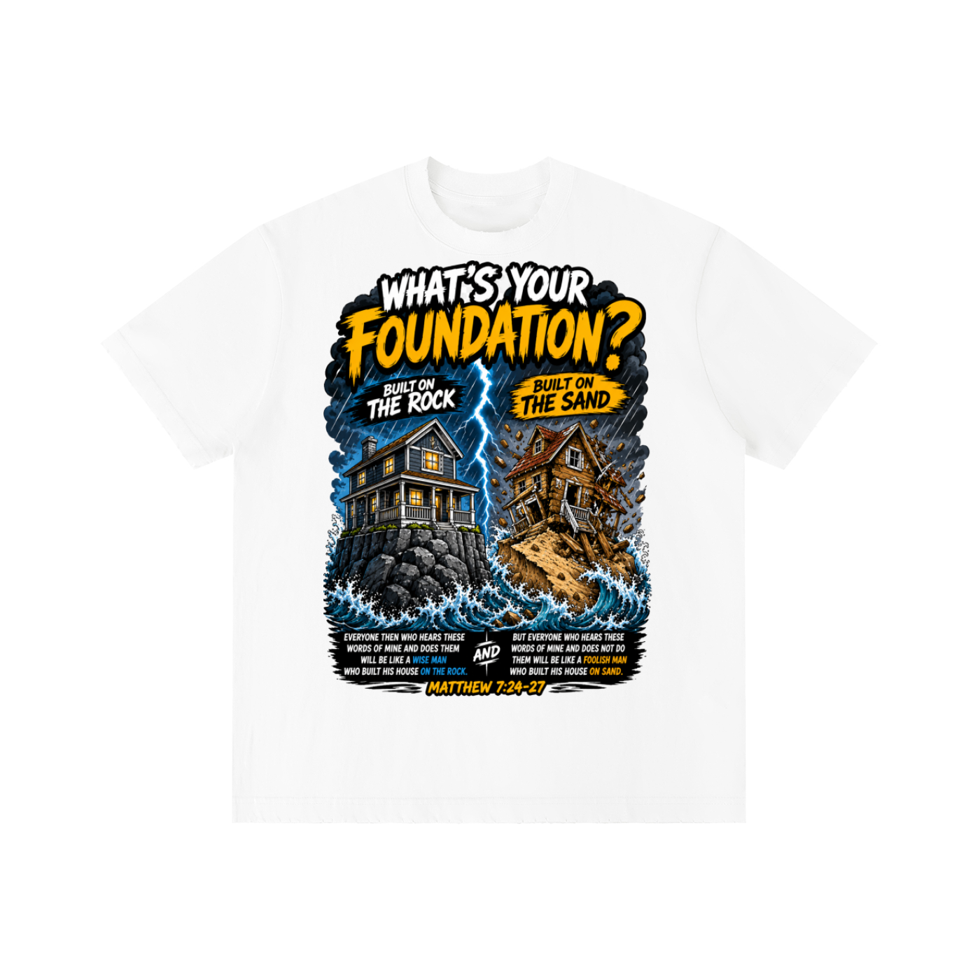 What's Your Foundation? Unisex Vintage Wash Distressed T-Shirt