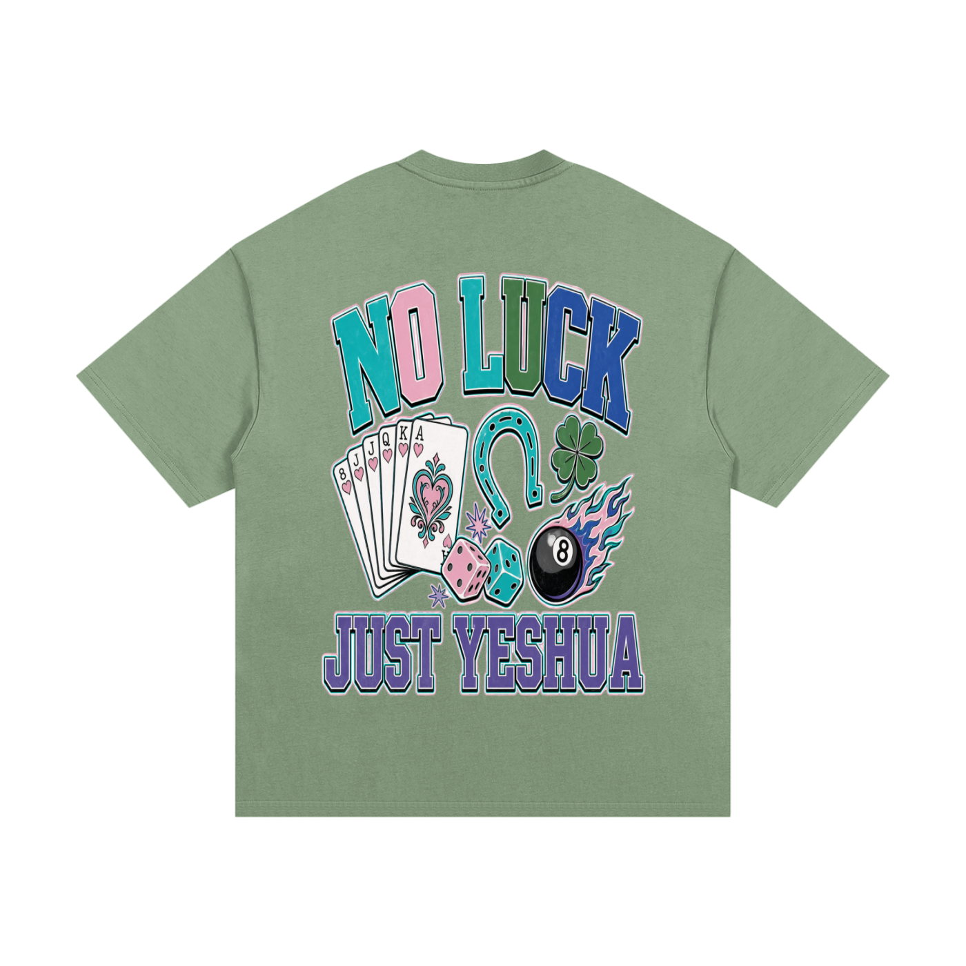 Jesus/No Luck Essential Heavyweight Cotton T-Shirt