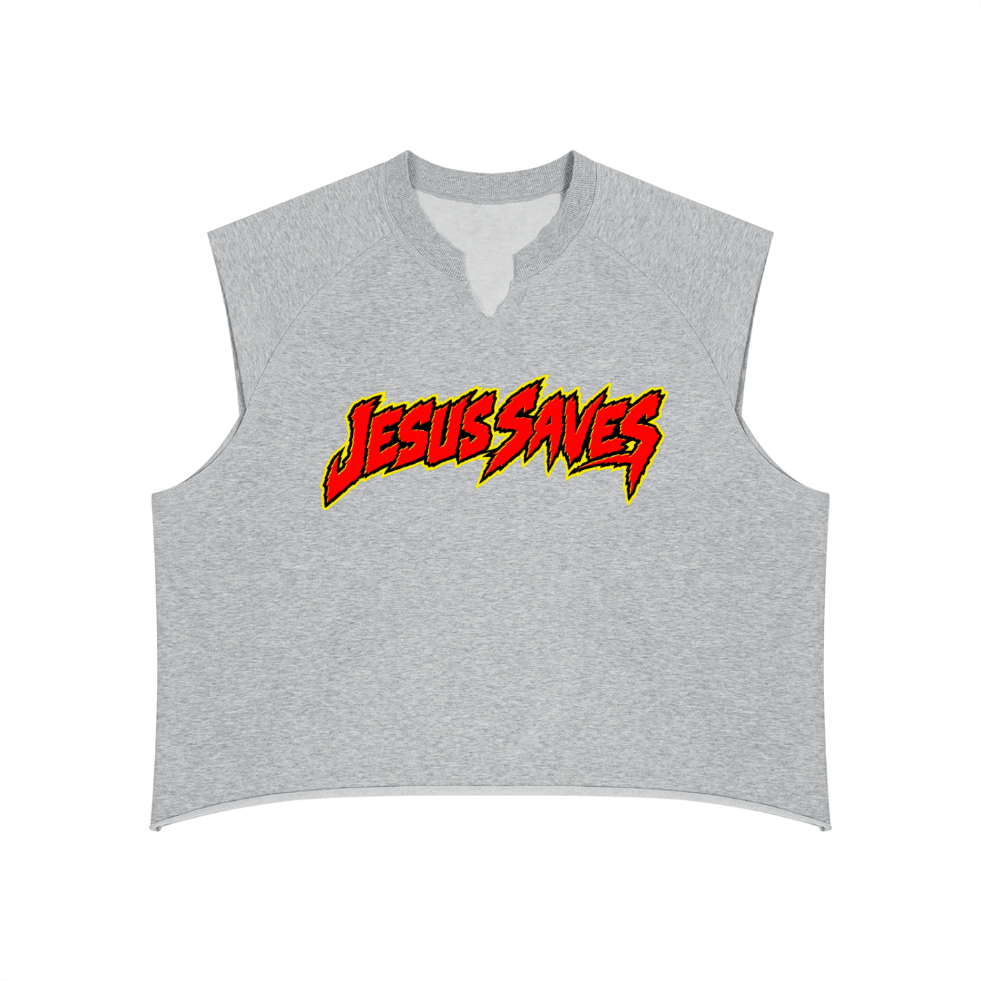 Jesus Saves 3 John 1:2 Men’s Boxy Raw Hem Tank Top