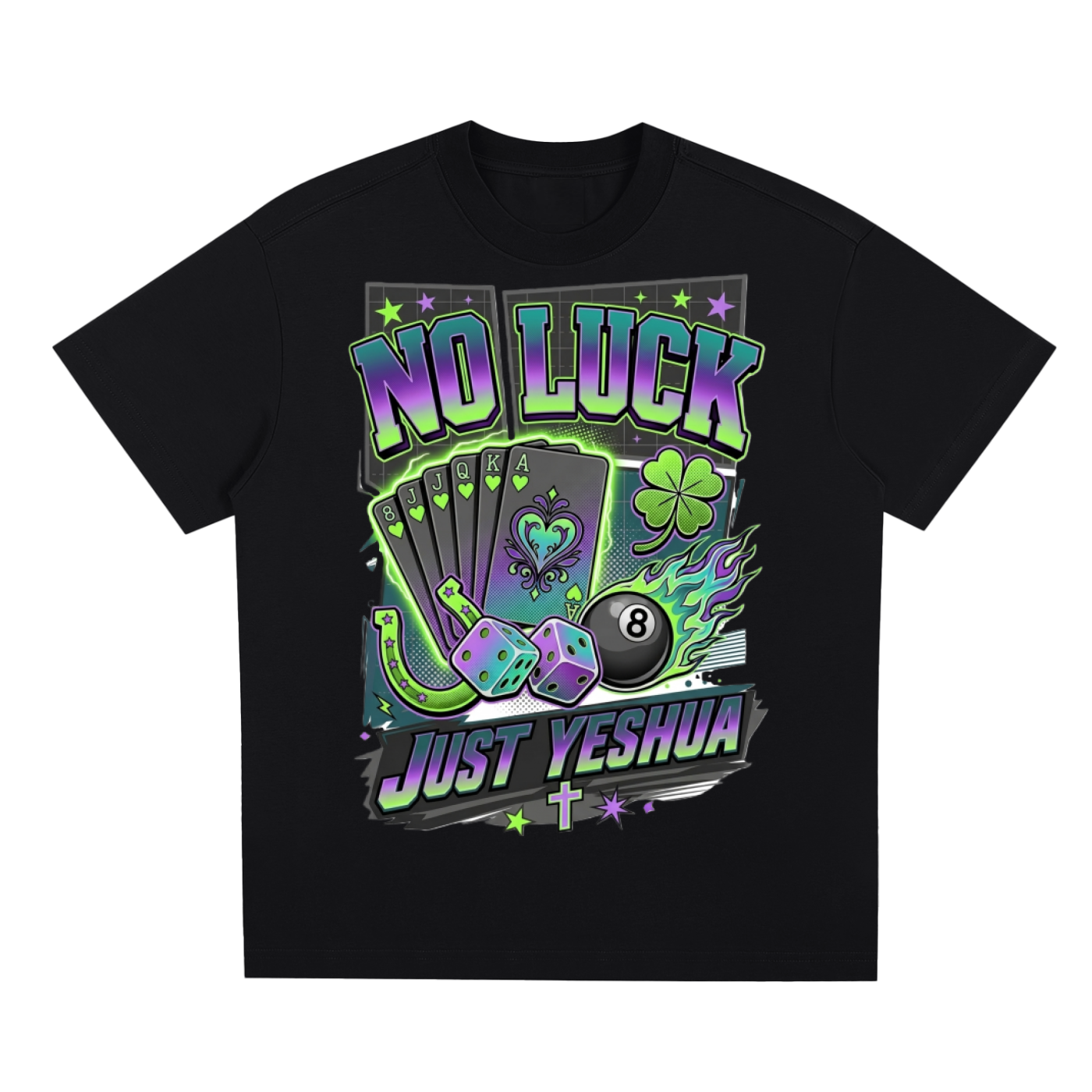 No Luck Just Yeshu/Preach Sorona Quick-Dry Cooling T-Shirt