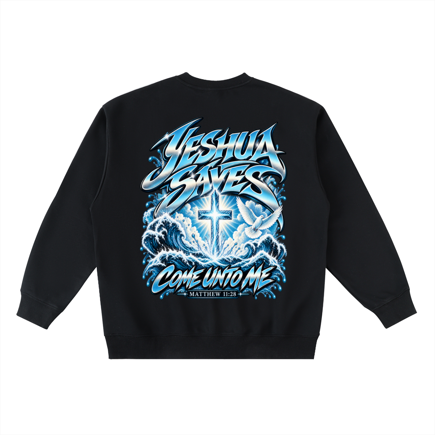 Living Water Oversized Crewneck Taped Sweatshirt