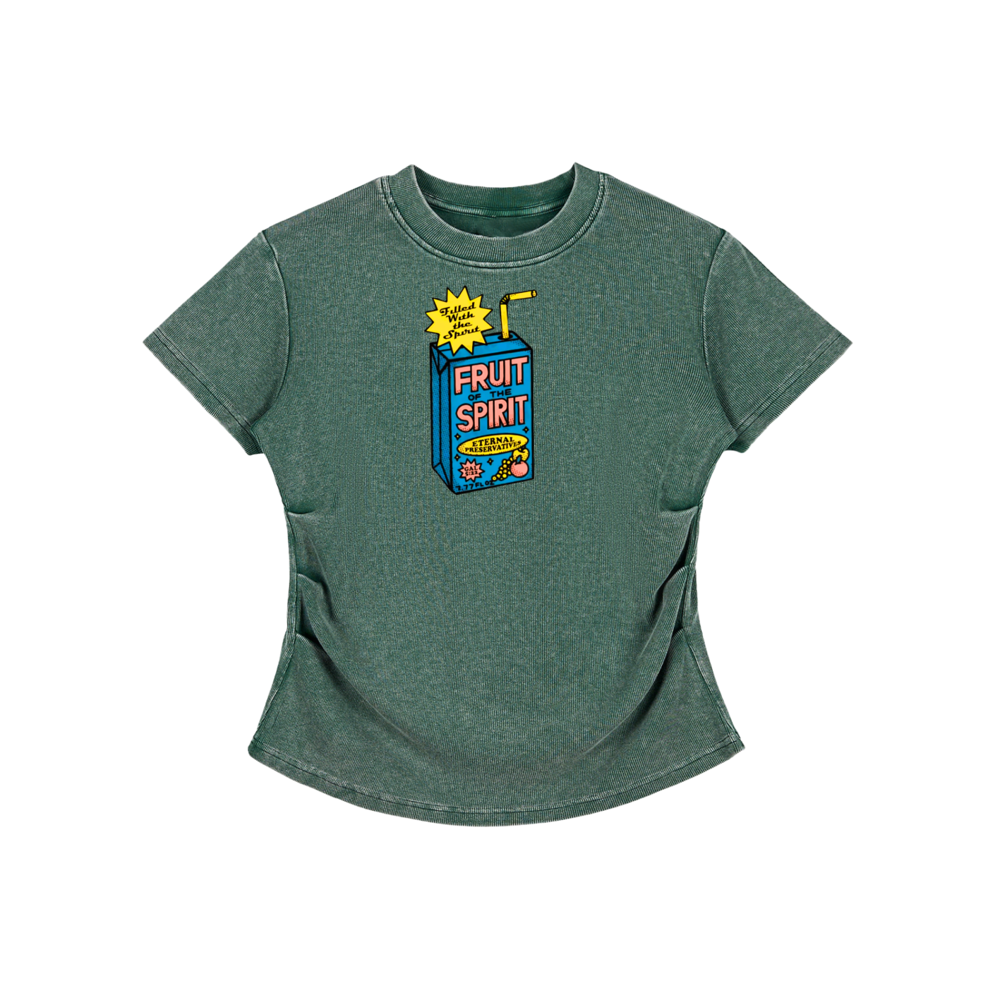 "Fruit of the Spirit" Women's Vintage Washed Bodycon Cotton T-Shirt