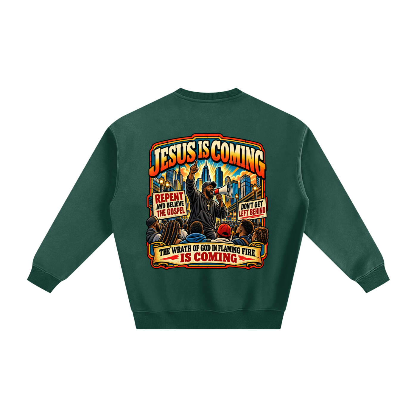 Warning before destruction Fleeced Sweatshirt