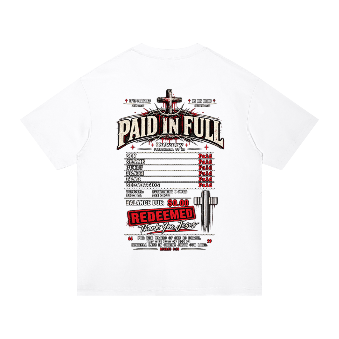 Yeshua Paid it All hebrew Unisex Regular Fit Cotton T-Shirt