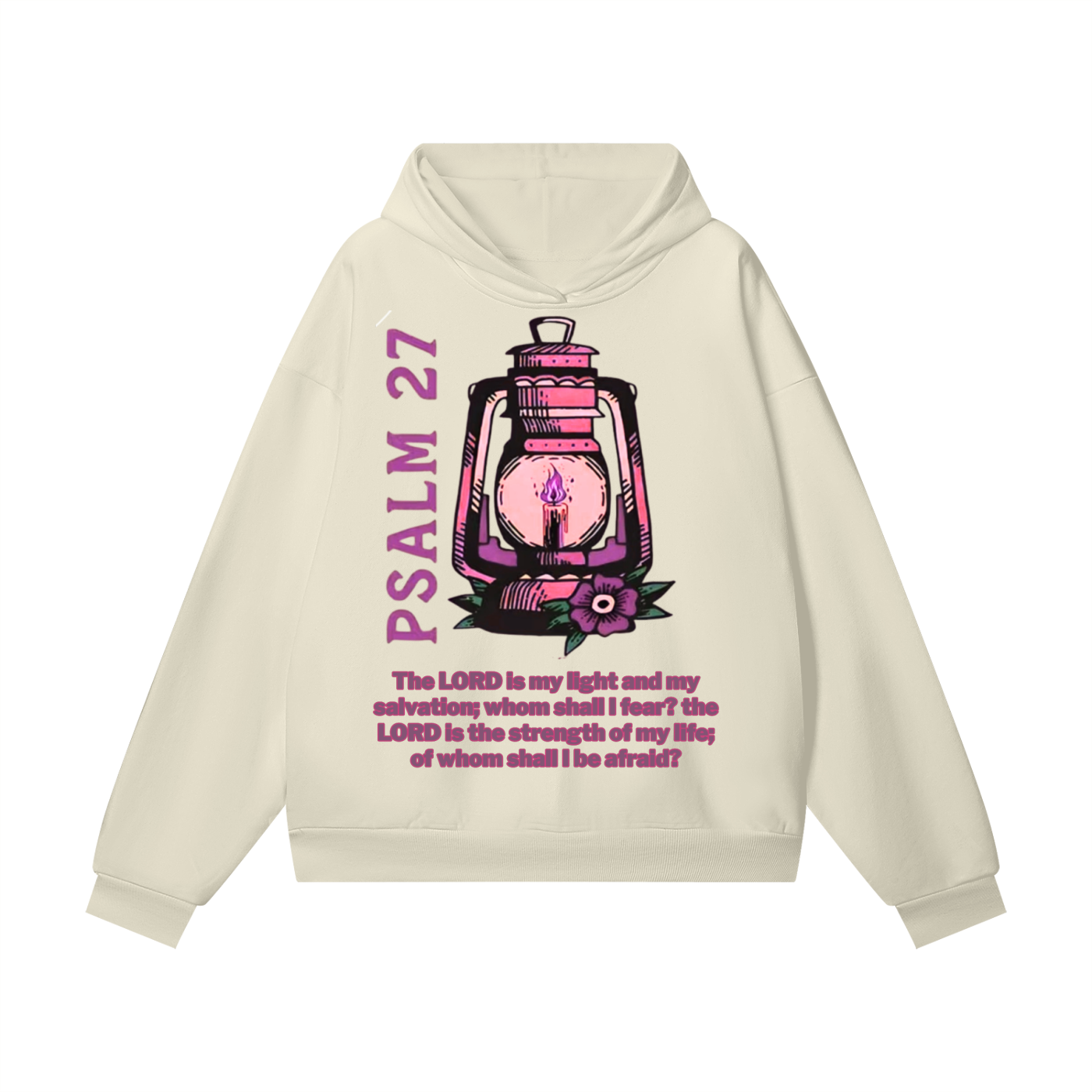 Psalm 27 Heavyweight Hidden Pocket Fleece Hoodie