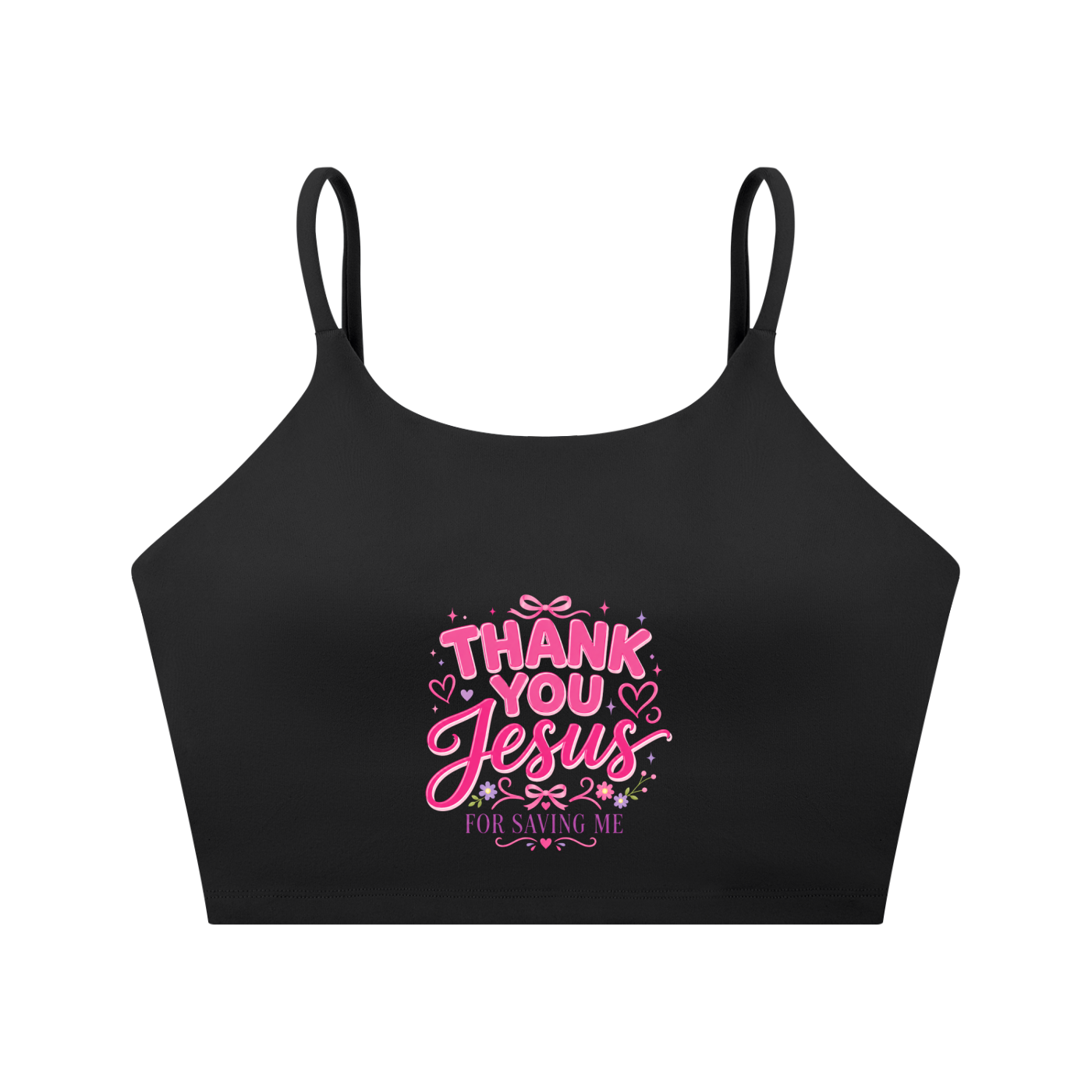 Thank you Spaghetti Strap Yoga Sports Bra