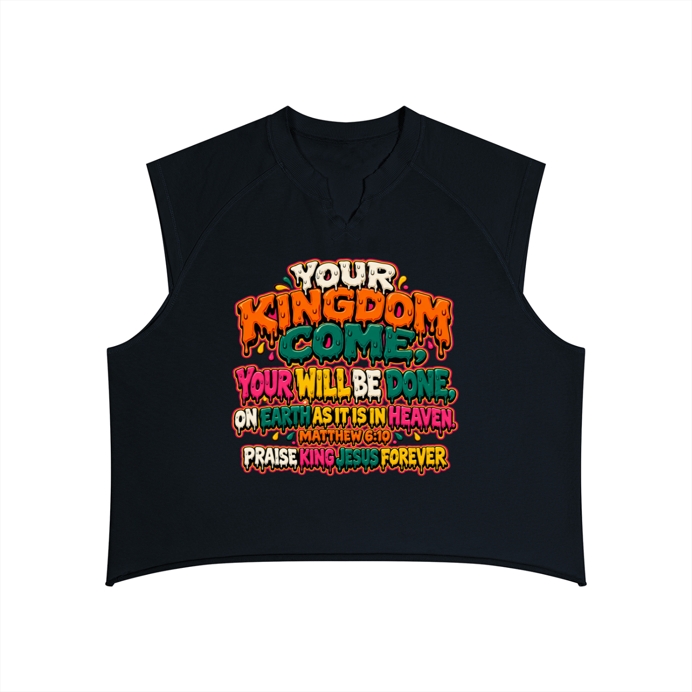 Kingdom Come Men’s Boxy Raw Hem Tank Top