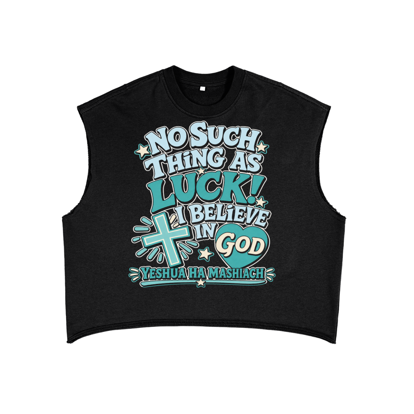 No such thing as luck French Terry Boxy Tank Top
