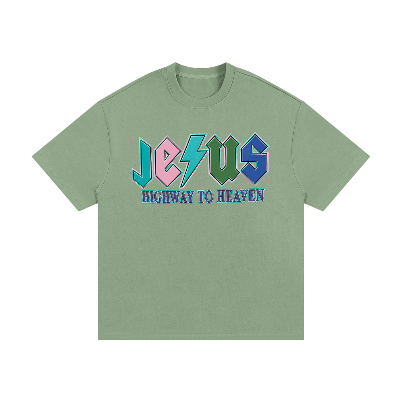 Jesus/No Luck Essential Heavyweight Cotton T-Shirt