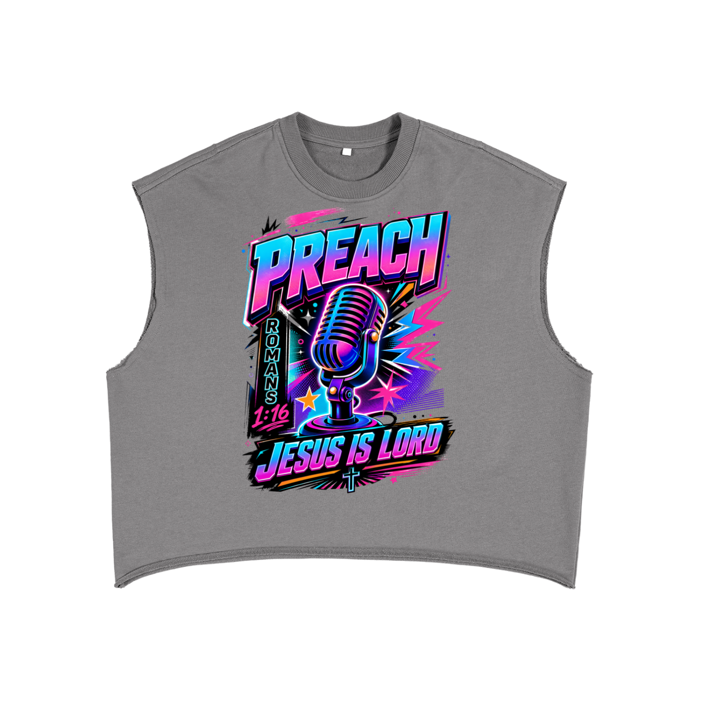 Preach Jesus/Highway French Terry Boxy Tank Top