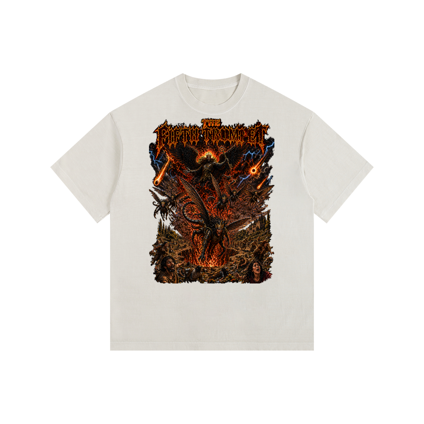 The 5th Trumpet Vintage Washed Oversized Cotton T-Shirt