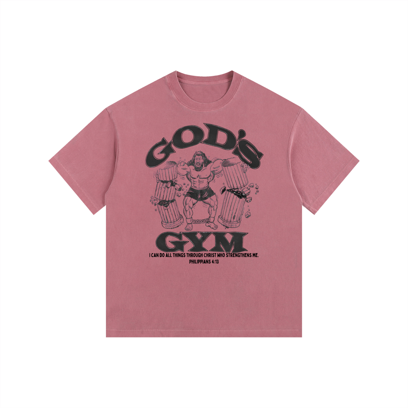 God's Gym Vintage Washed Oversized Cotton T-Shirt
