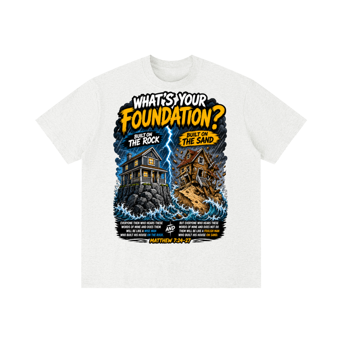 What's Your Foundation? Unisex Vintage Wash Distressed T-Shirt