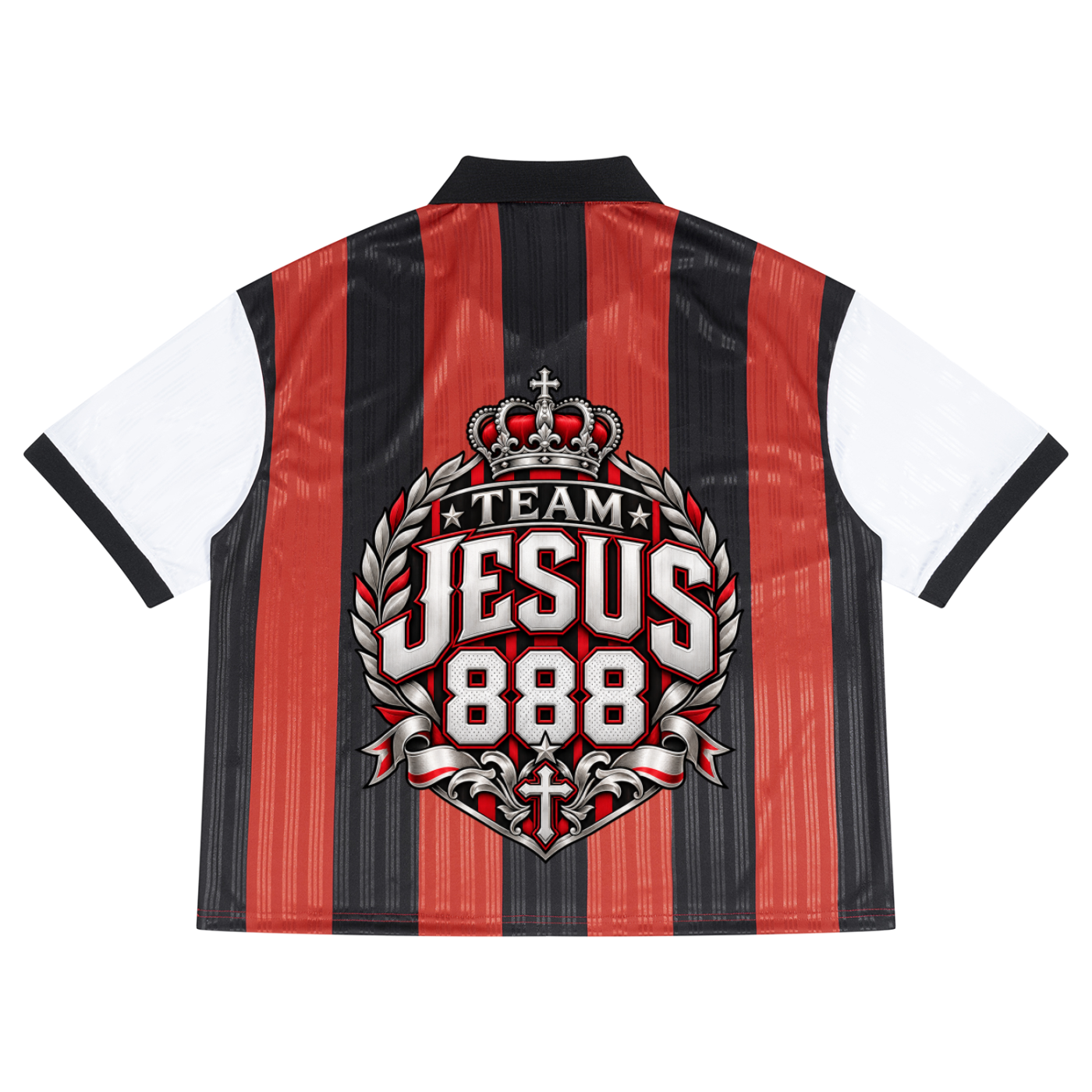 New Creation Unisex Boxy Striped Collared Soccer Jersey