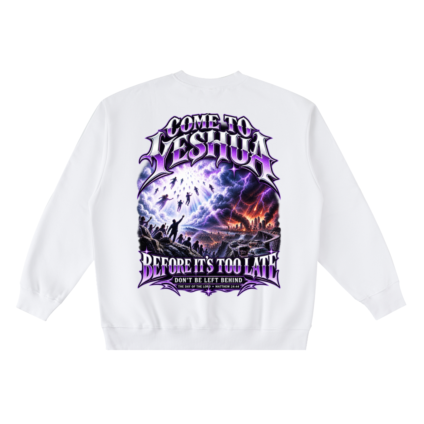 Come to Yeshua Oversized Crewneck Taped Sweatshirt