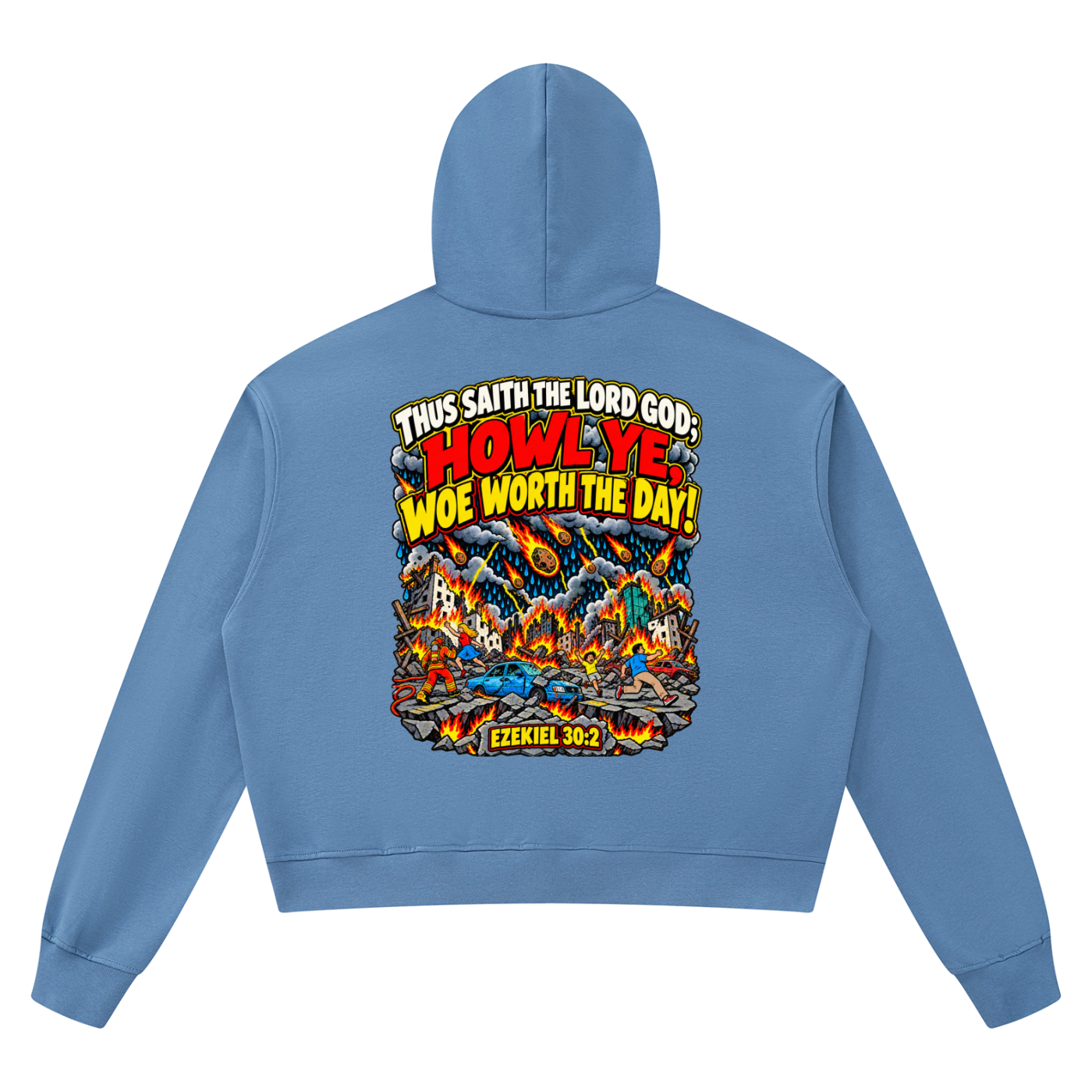 Jesus Saves Unisex Boxy Raw Edge Hoodie