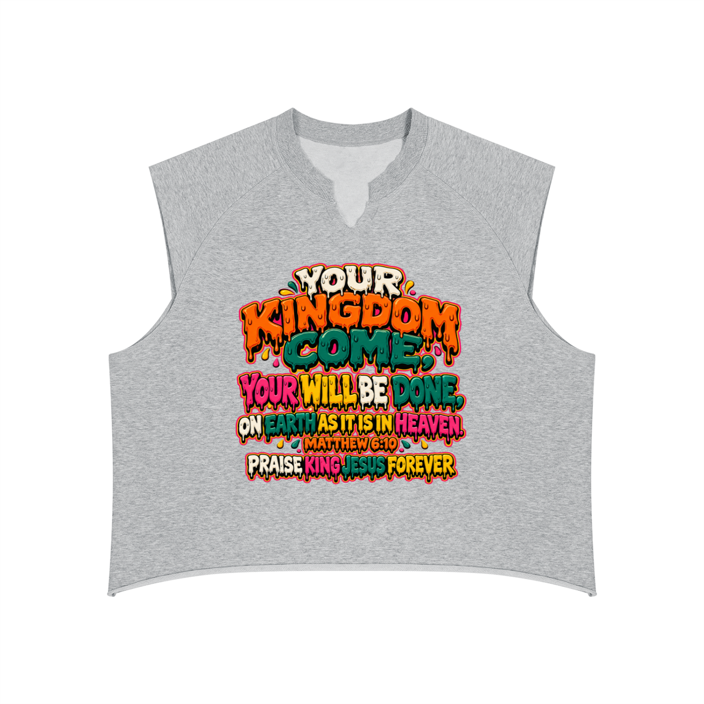 Kingdom Come Men’s Boxy Raw Hem Tank Top