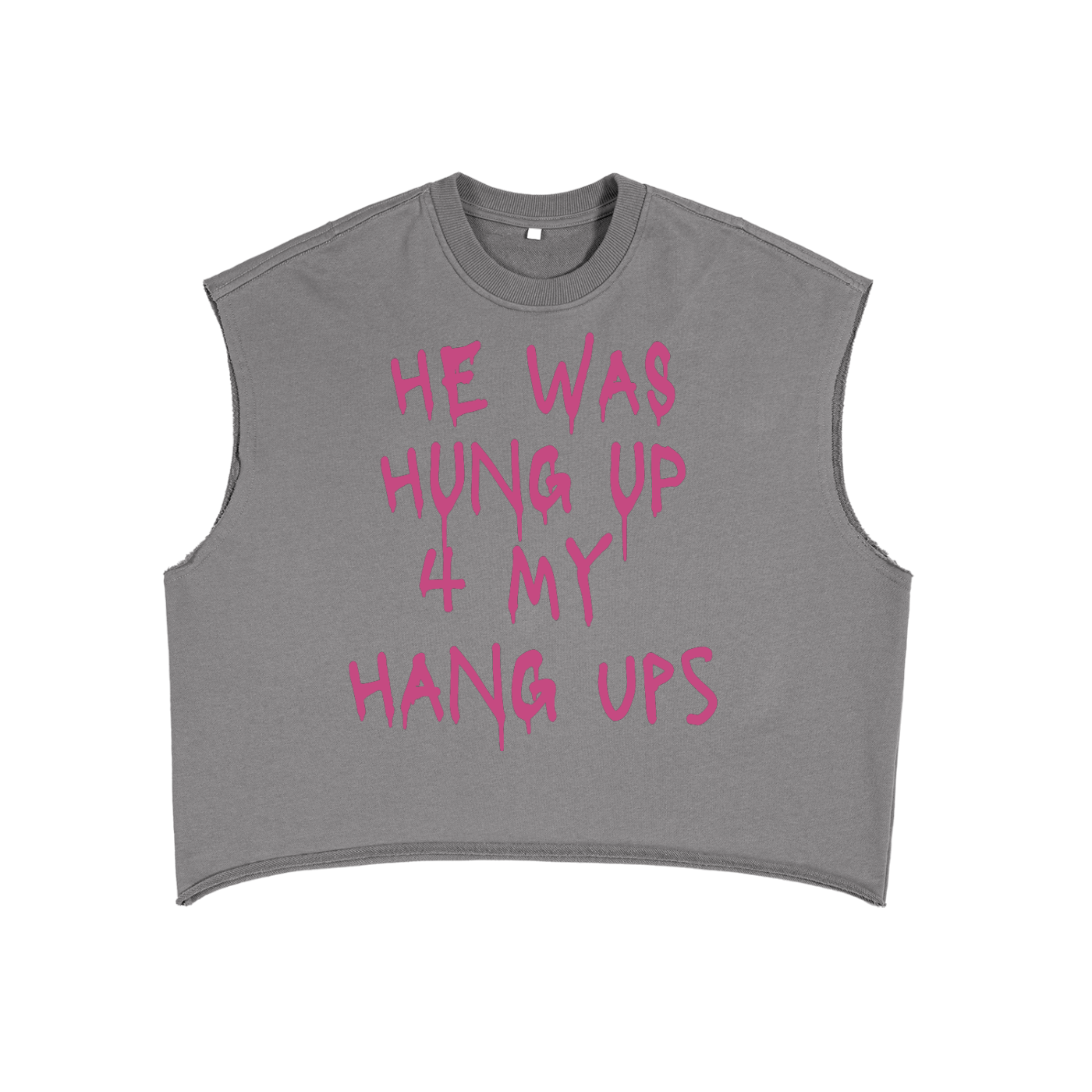 Hung Up 4 My Hang Ups French Terry Boxy Tank Top