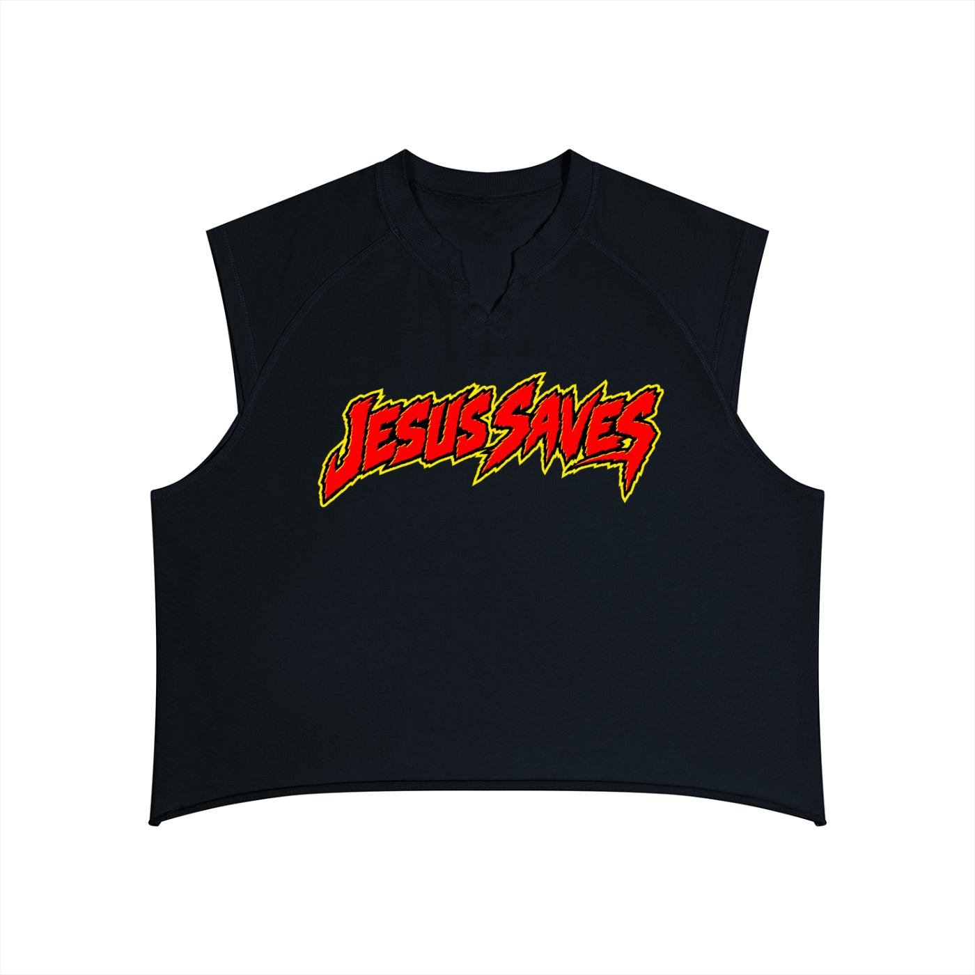 Jesus Saves 3 John 1:2 Men’s Boxy Raw Hem Tank Top
