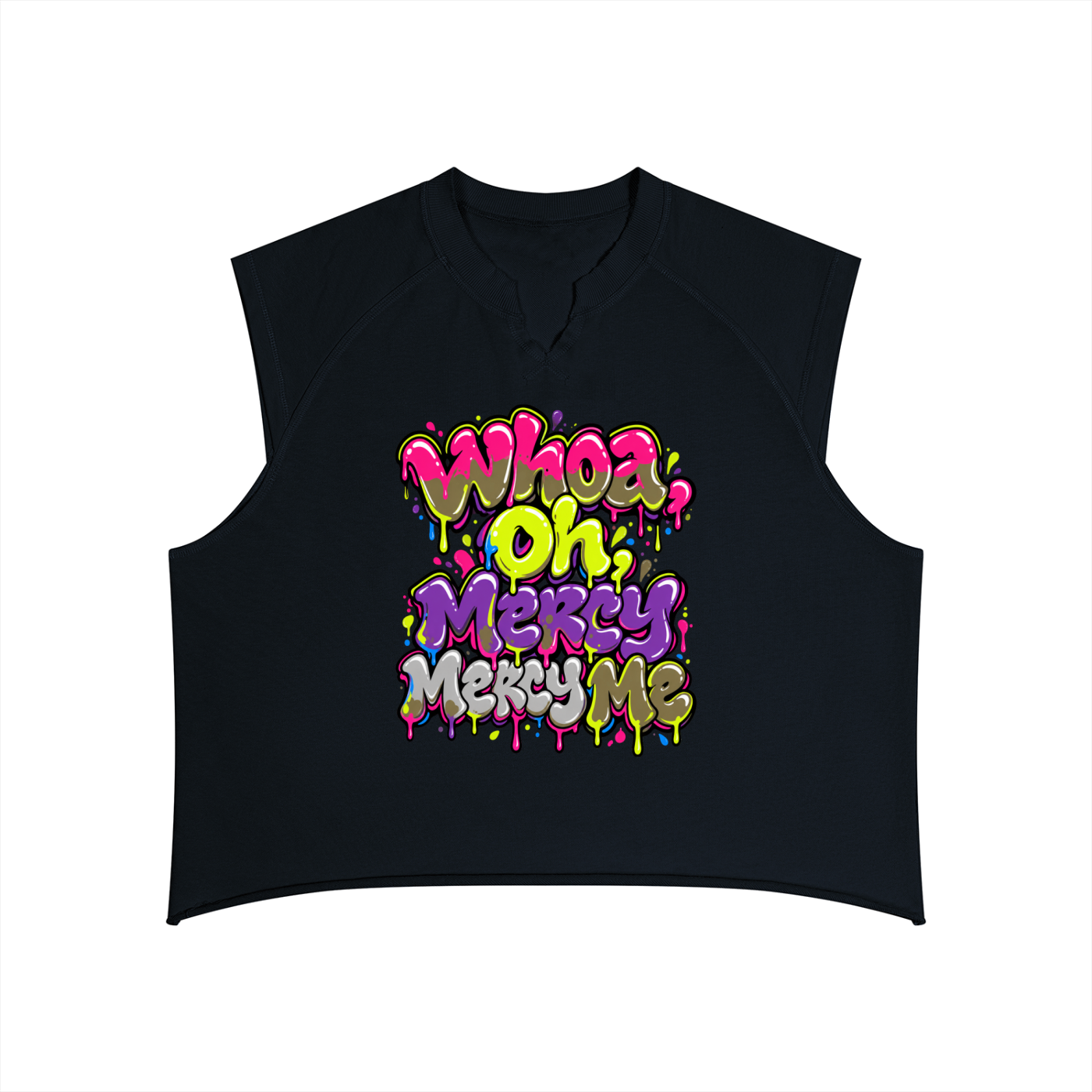 Mercy, Mercy Me Men’s Boxy Raw Hem Tank Top