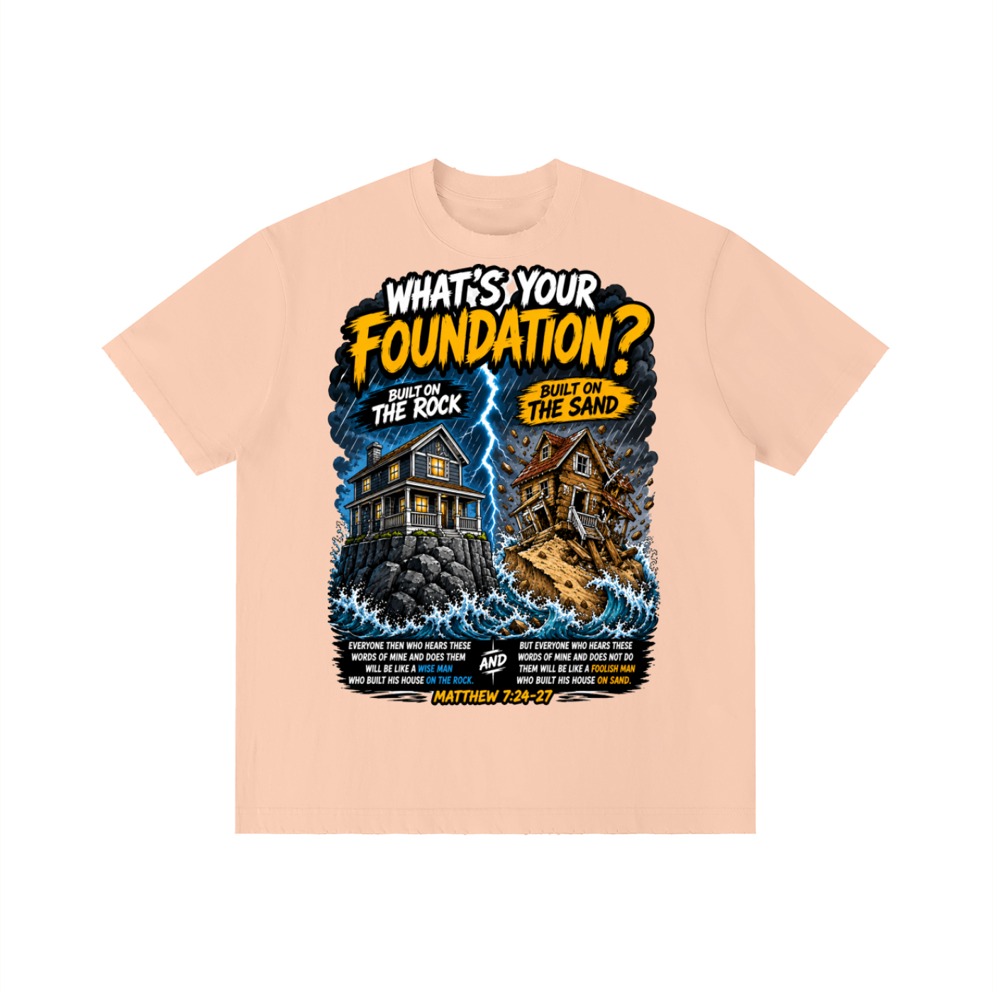 What's Your Foundation? Unisex Vintage Wash Distressed T-Shirt