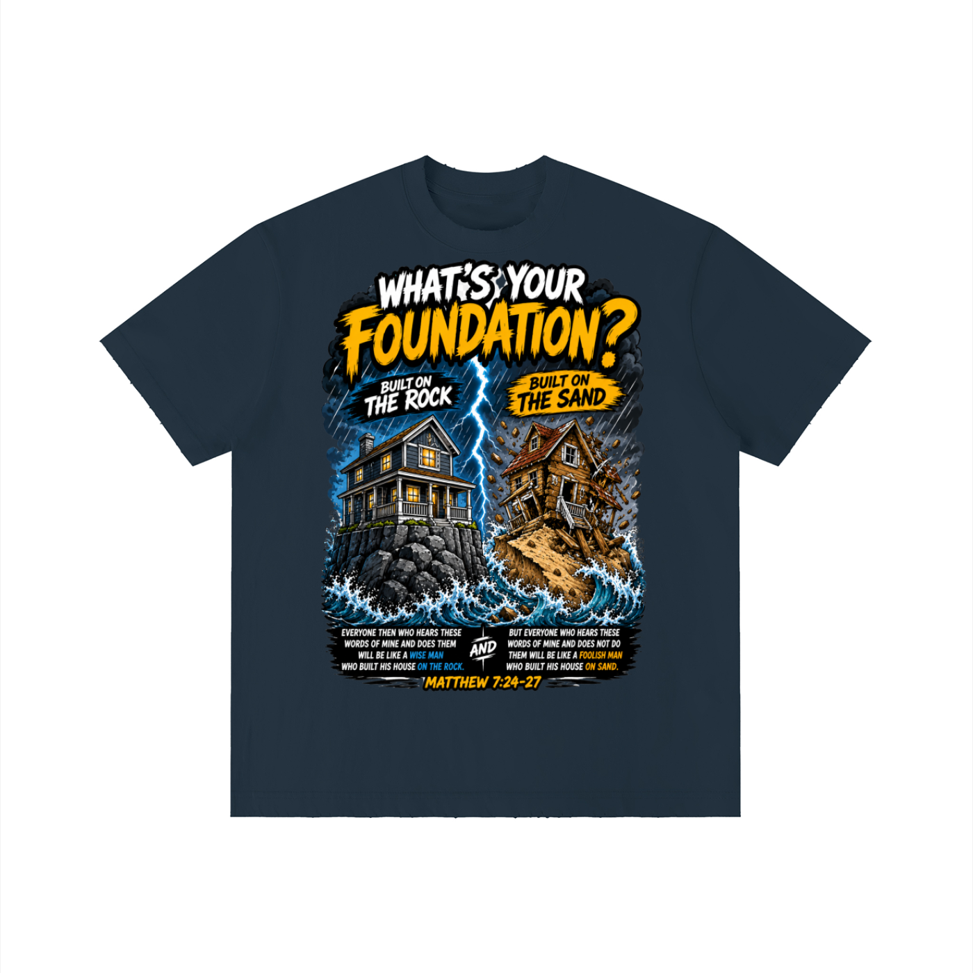 What's Your Foundation? Unisex Vintage Wash Distressed T-Shirt