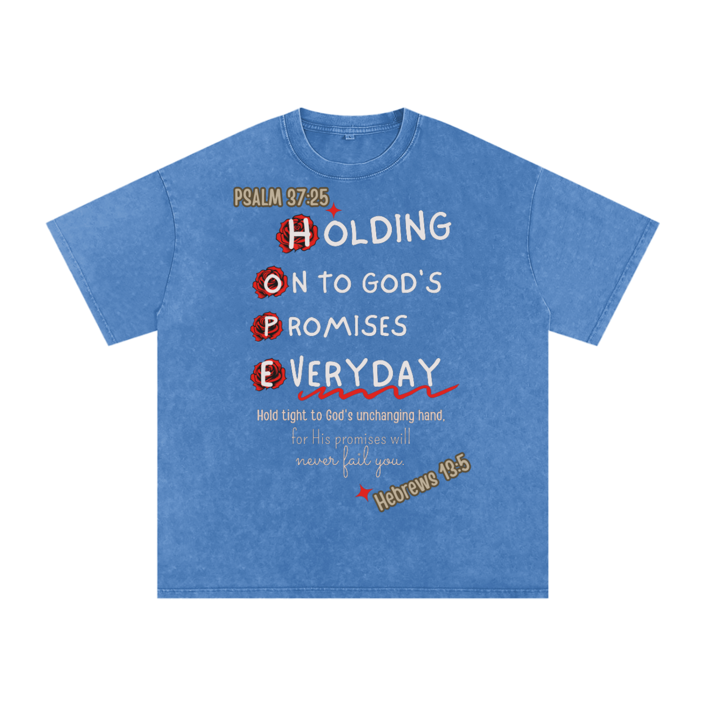 "HOPE" Snow Washed Oversized Cotton T-Shirt