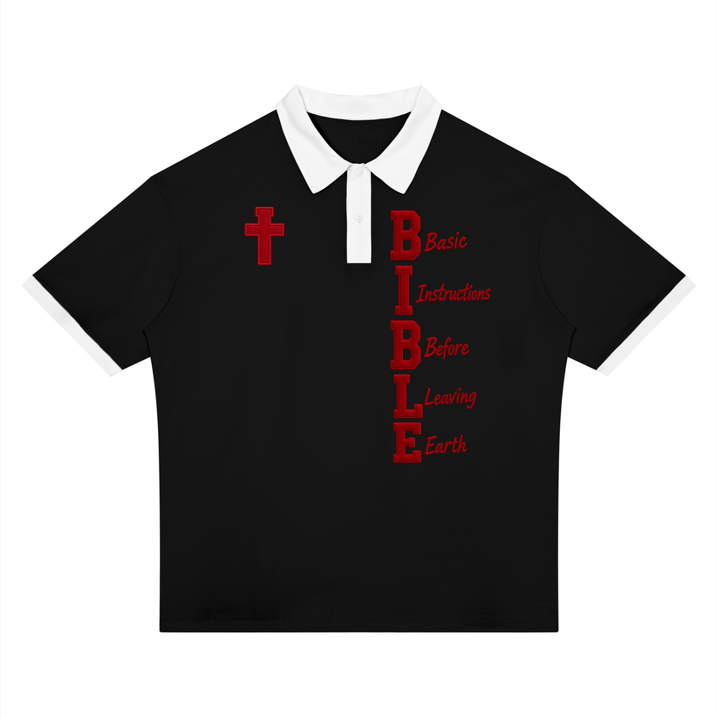 BIBLE Unisex Color Block Polo Shirt