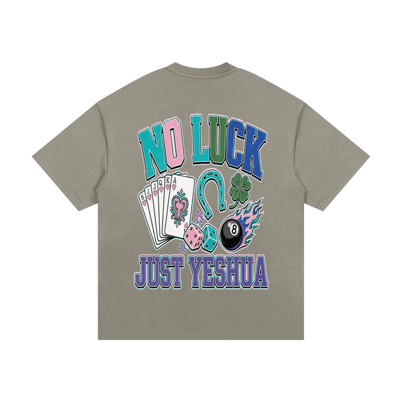 Jesus/No Luck Essential Heavyweight Cotton T-Shirt