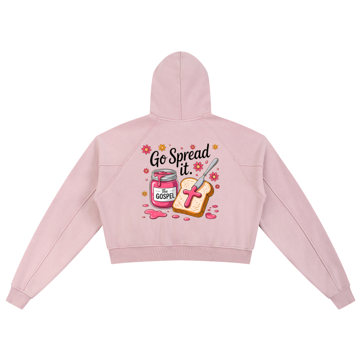 "Spread the Gospel" Women's Snow Washed Cropped Hoodie