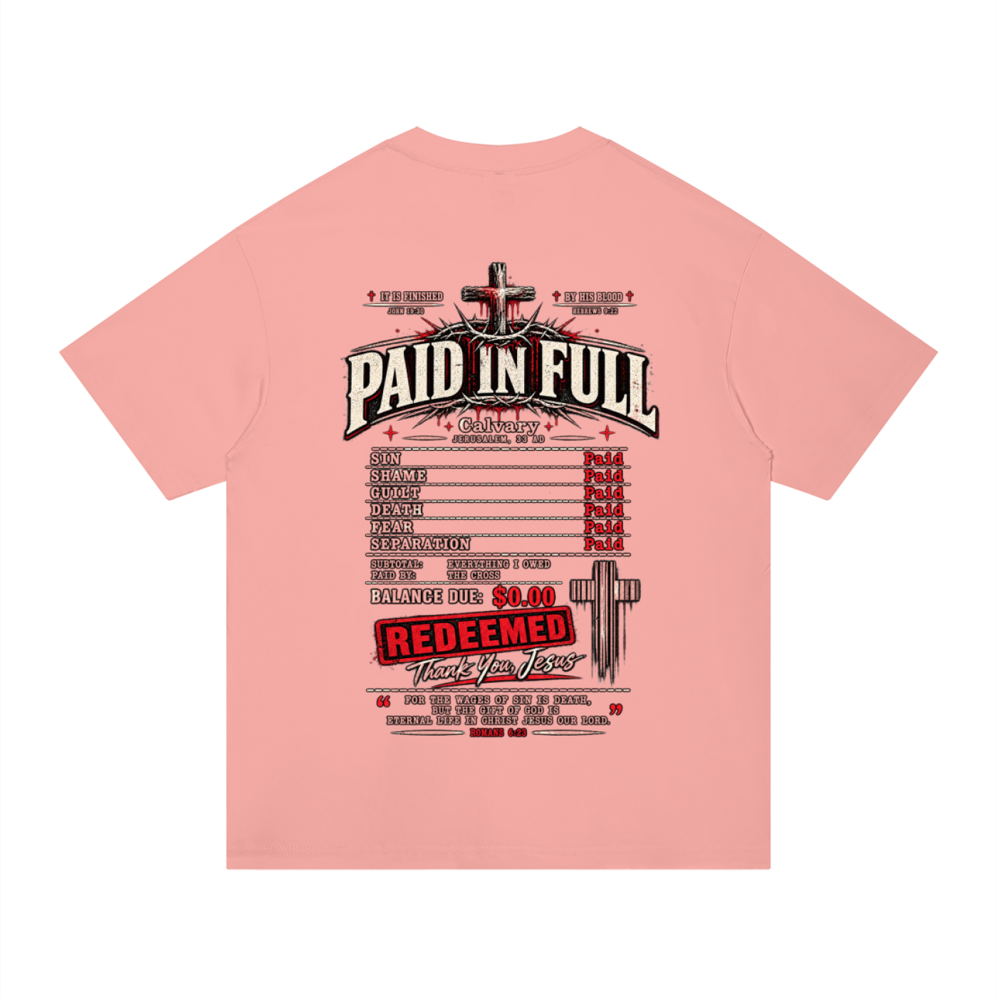 Yeshua Paid it All hebrew Unisex Regular Fit Cotton T-Shirt