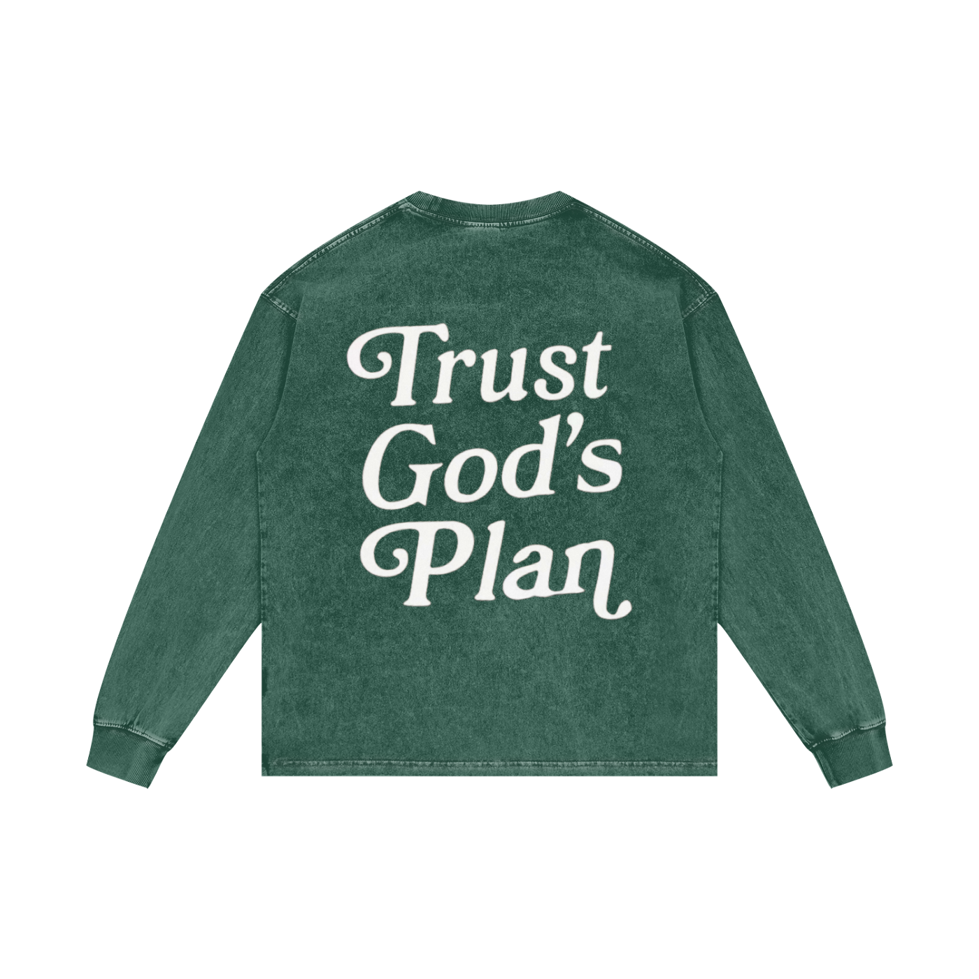 "Amen" Acid Wash Oversize Long Sleeve T-Shirt