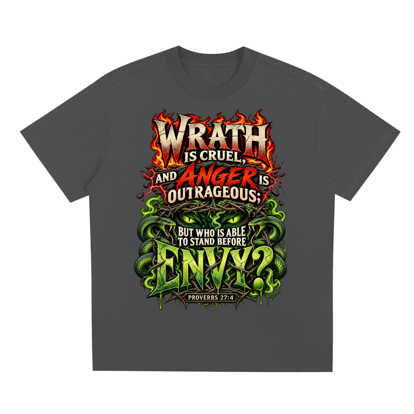 Proverbs 27:4 Sorona Quick-Dry Cooling T-Shirt