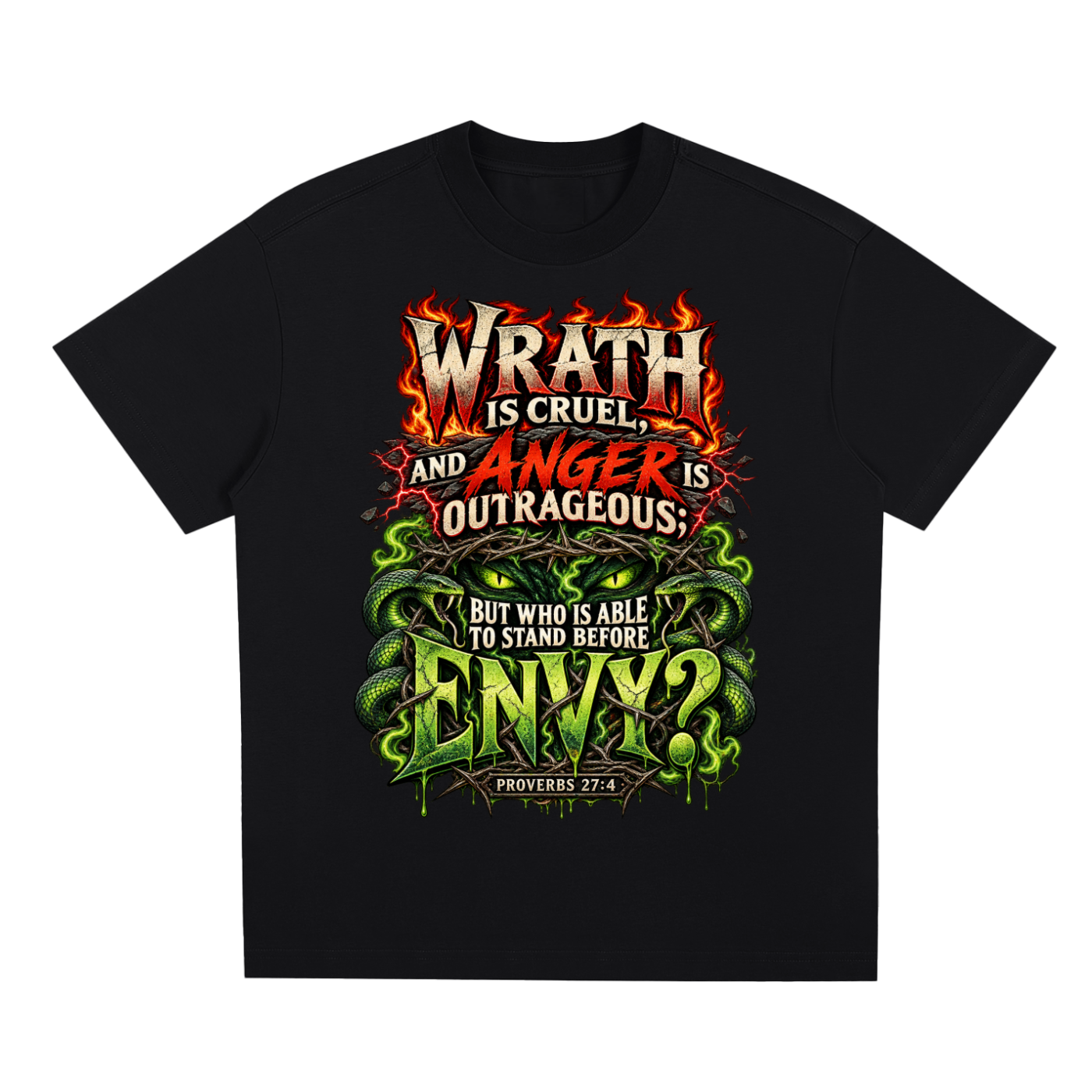 Proverbs 27:4 Sorona Quick-Dry Cooling T-Shirt