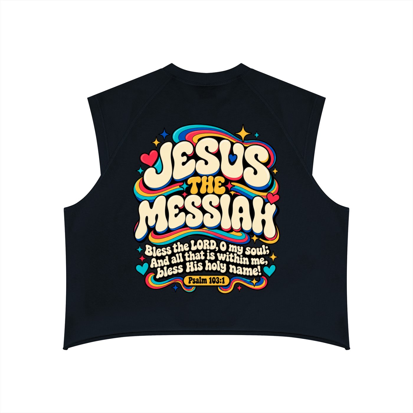 Psalm 103:1 Men’s Boxy Raw Hem Tank Top