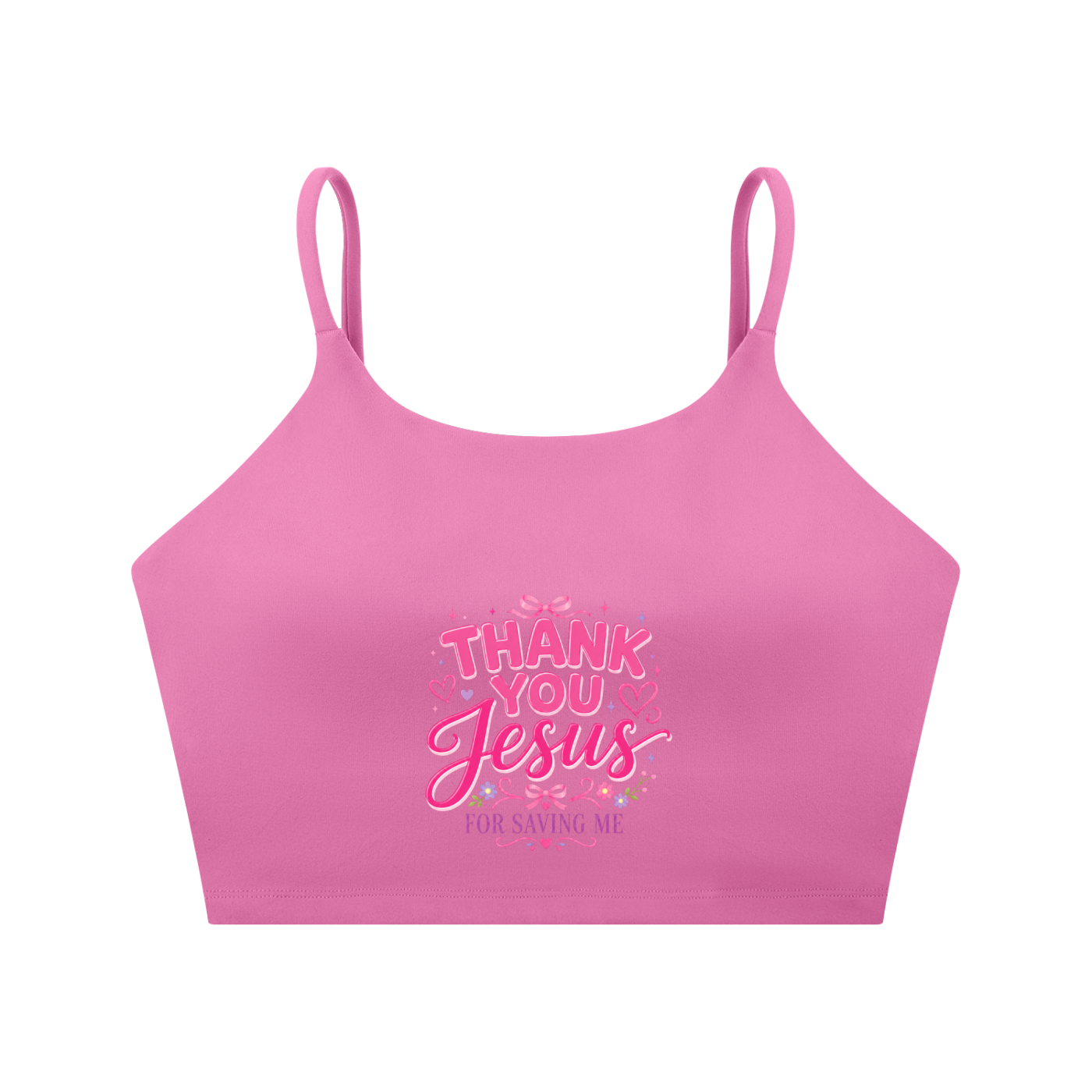 Thank you Spaghetti Strap Yoga Sports Bra