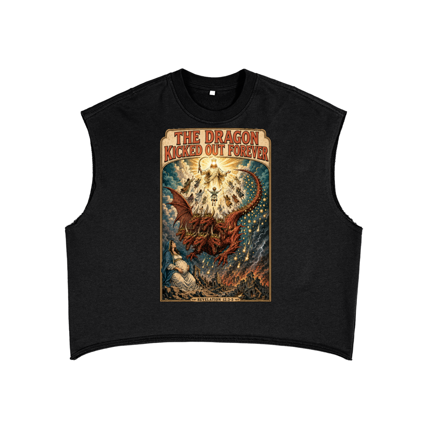 The dragon kicked out forever French Terry Boxy Tank Top
