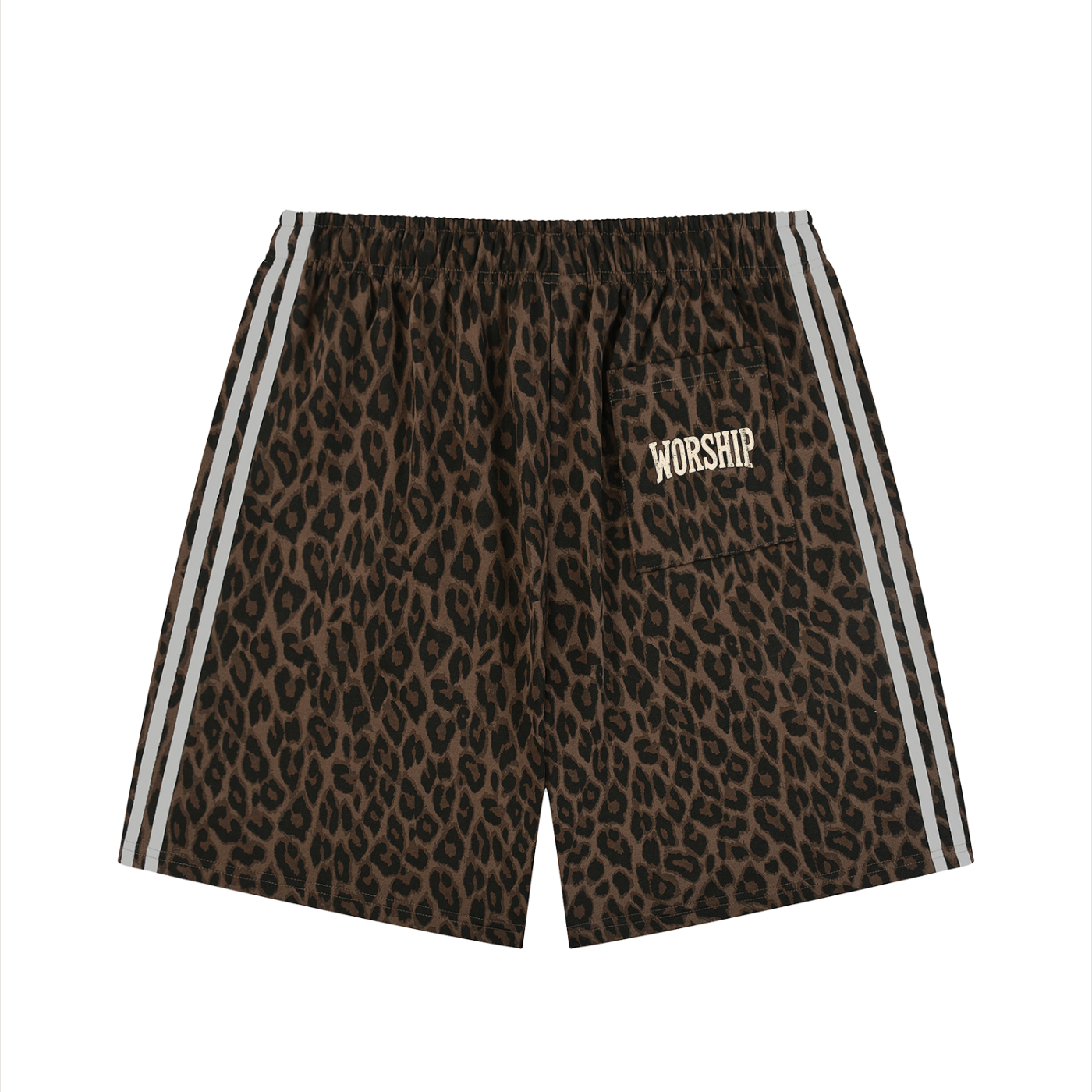 God's Child Unisex Heavyweight Leopard Drawstring Shorts