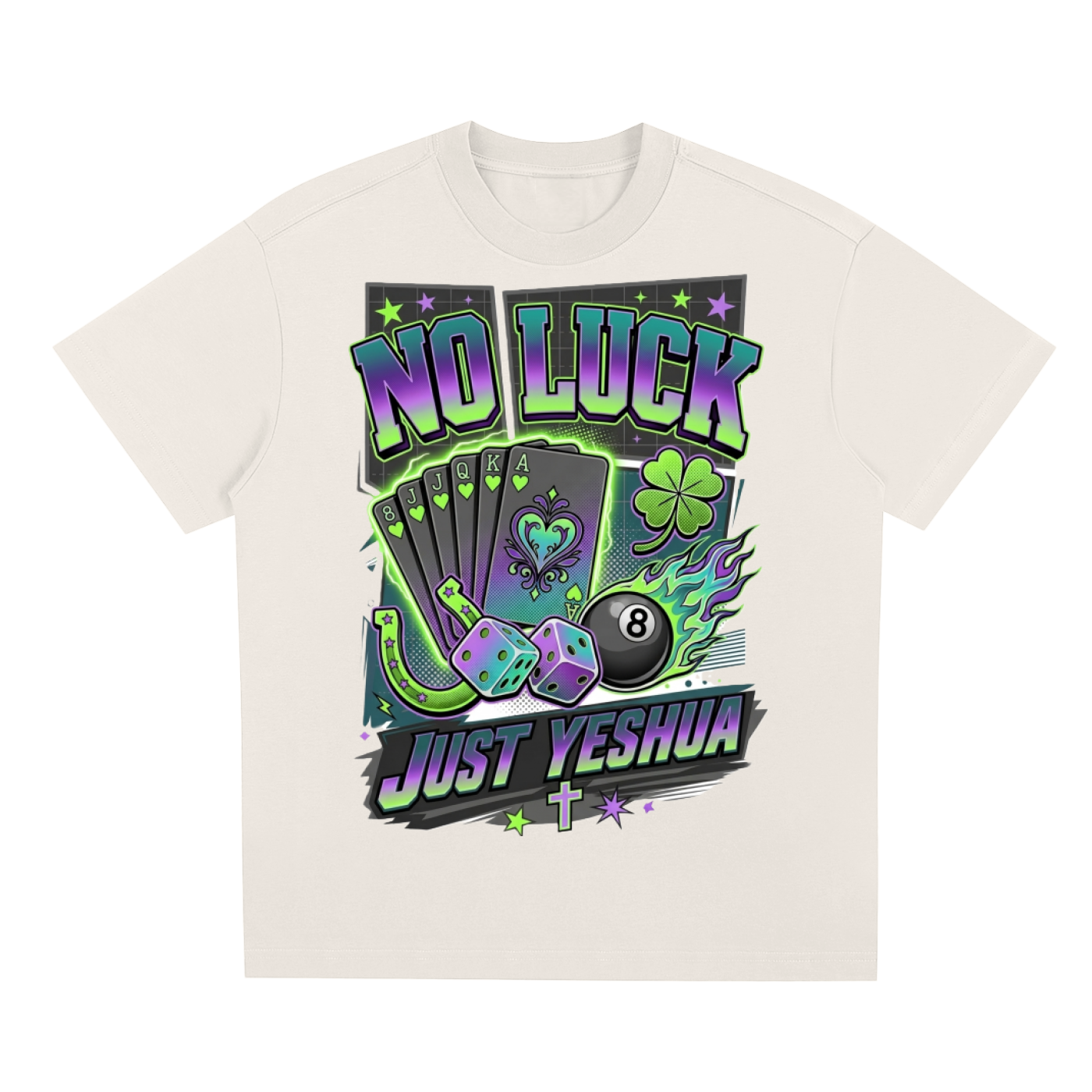 No Luck Just Yeshu/Preach Sorona Quick-Dry Cooling T-Shirt