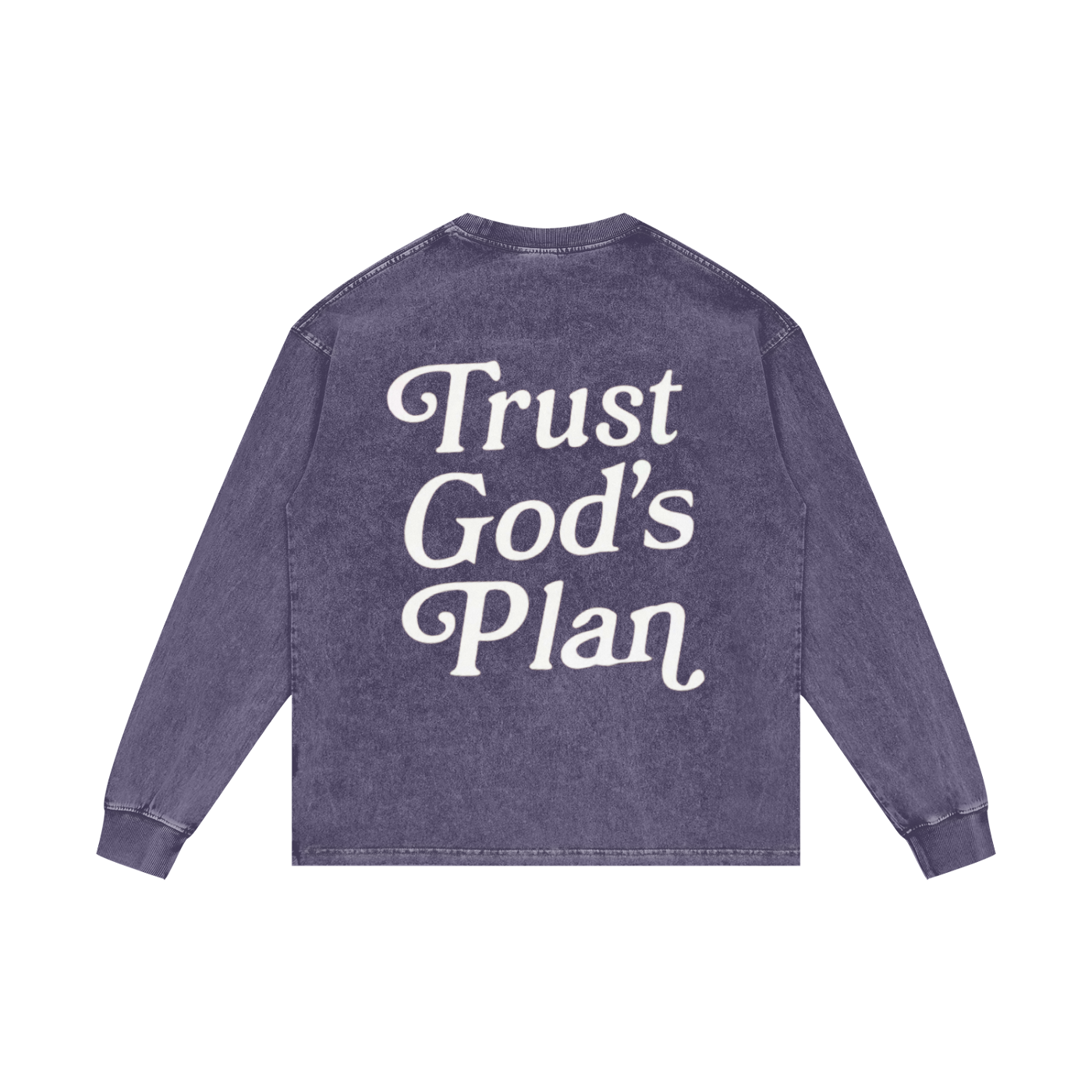 "Amen" Acid Wash Oversize Long Sleeve T-Shirt